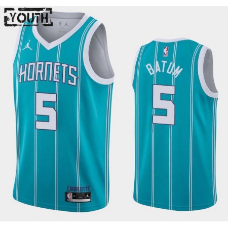 Kinder NBA Charlotte Hornets Trikot Nicolas Batum 5 Jordan Brand 2020-2021 Icon Edition Swingman